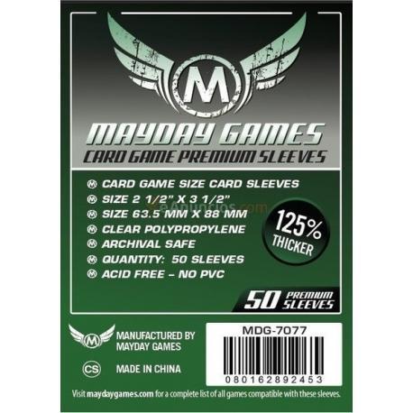 7077 Premium Card Game Sleeves (50 Pack) 63.5 X 88 MM (Dark Green)
