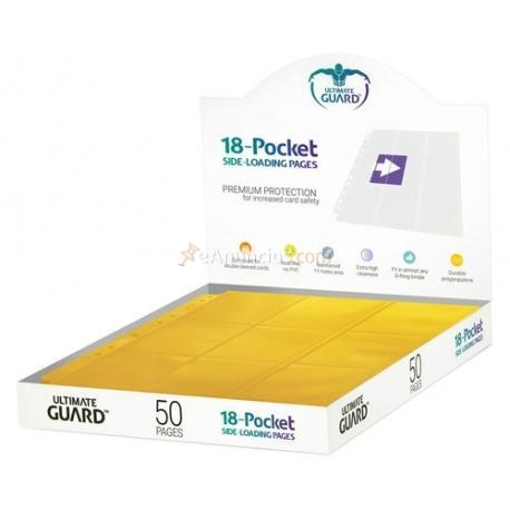 Hojas 18 bolsillos amarillo (50)