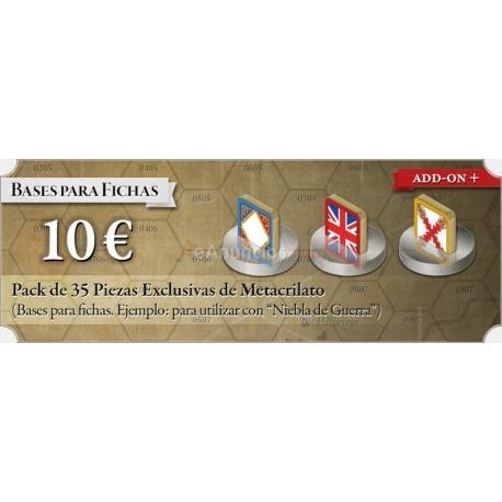 España 20: Pack 35 Bases de Metacrilato para fichas