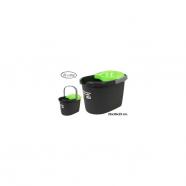 Cubo oval con escurridor verde 16l.