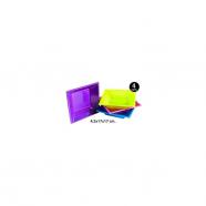 Plato cuadrado hondo colores surtidos 170mm., Maxi, 4uds.