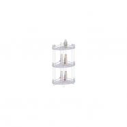 Estante de ángulo decorado 3 niveles - blanco