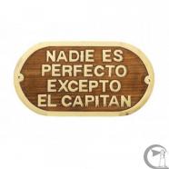 Placa náutica nadie es perfecto 2 uds.