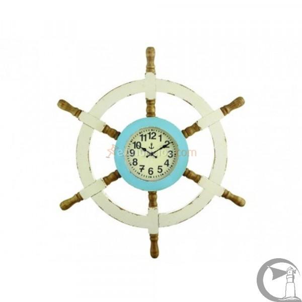 Rueda de timon con reloj 67 cm 