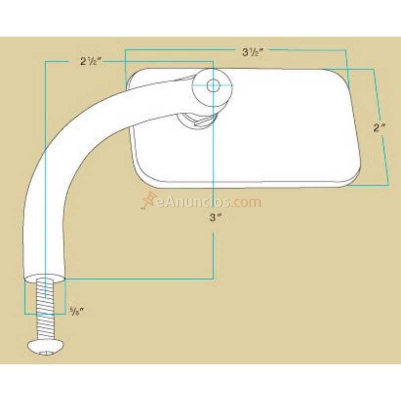 ESPEJO MANILLAR BILTWELL UTILITY RECTANGULAR NEGRO MANILLARES 1