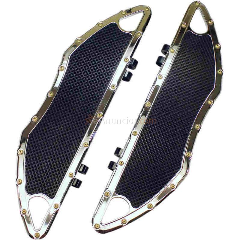 PLATAFORMAS CONDUCTOR CROMADAS BOMBER HARLEY DAVIDSON TOURING 84-17 y SOFTAIL 86-17