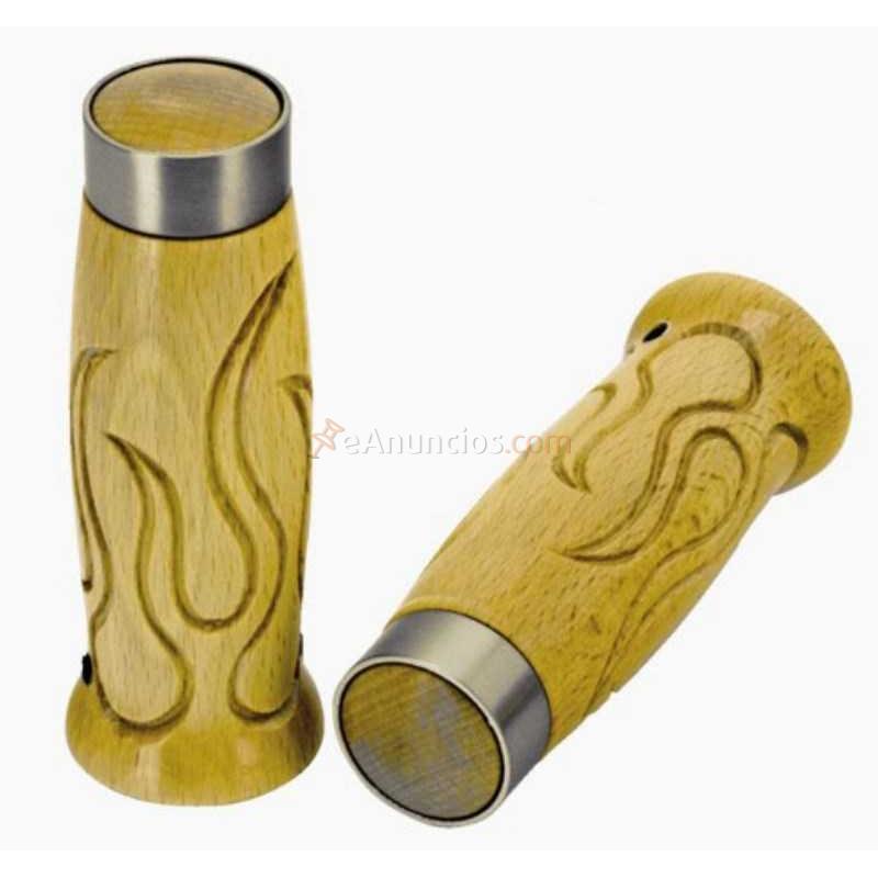 PUÑOS MADERA LLAMAS SATINADO 1