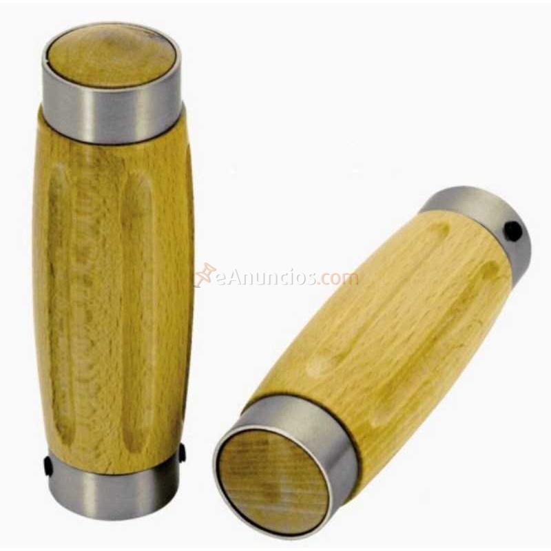 PUÑOS MADERA REVOLVER SATINADO 1