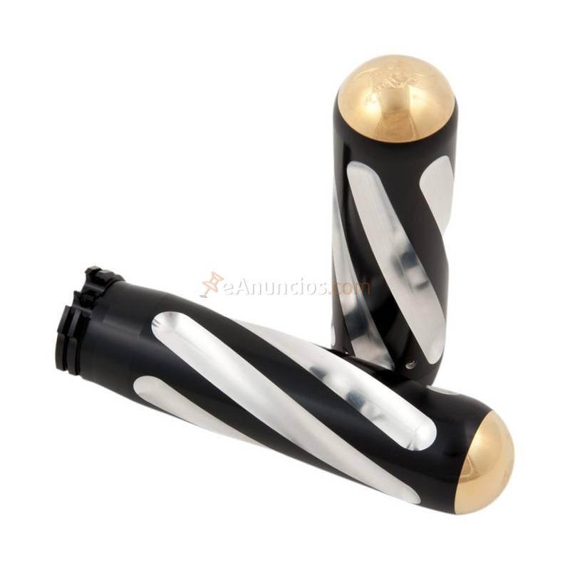 PUÑOS NEO-FUSION SPIRAL NEGRONATURALLATON HARLEY DAVIDSON 84-17