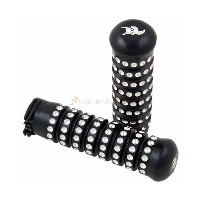 PUÑOS RIBBED NEGROALUMINIO HARLEY DAVIDSON 84-17