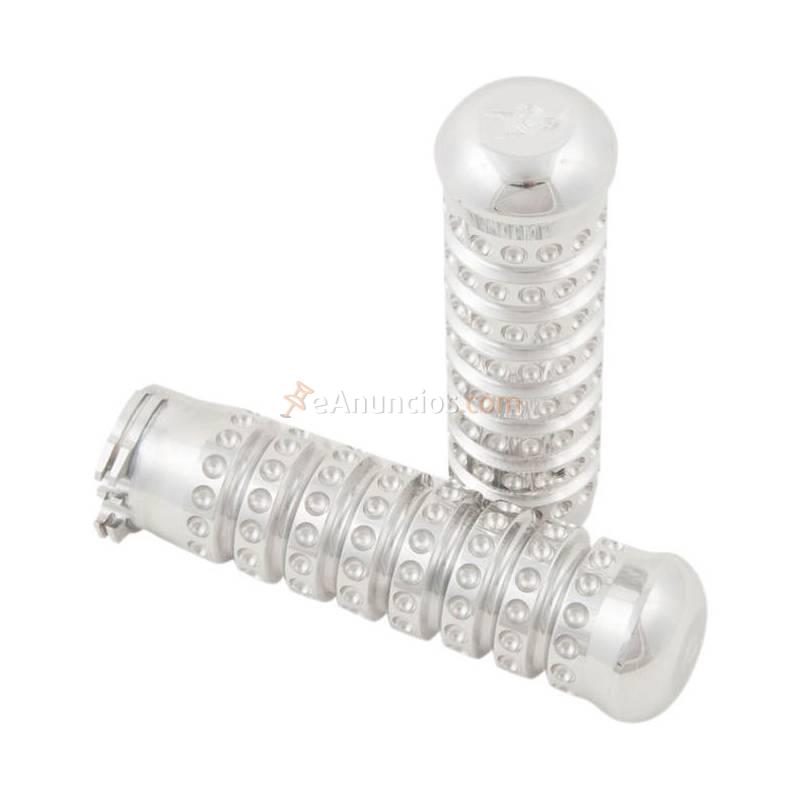 PUÑOS RIBBED ALUMINIO PULIDO HARLEY DAVIDSON 84-17