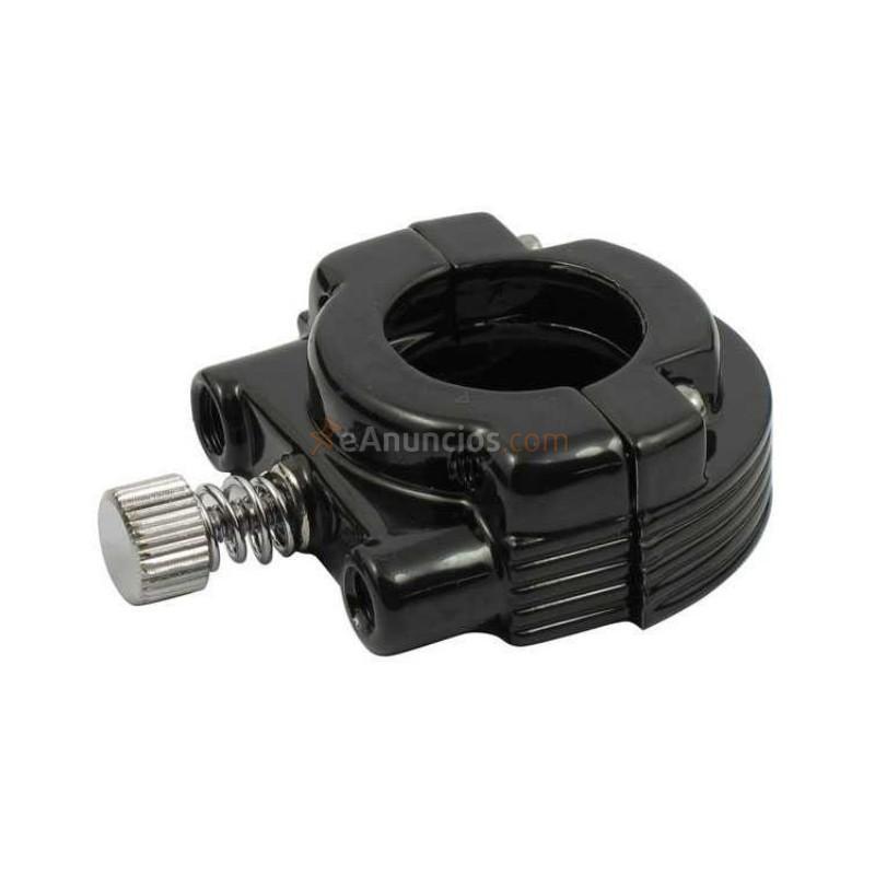 ABRAZADERA NEGRA DOBLE CABLE ACELERADOR PARA MANILLARES DE 1