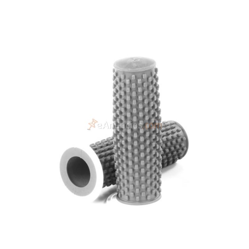 PUÑOS CUSTOM GRIS CON BRIDA BLANCA