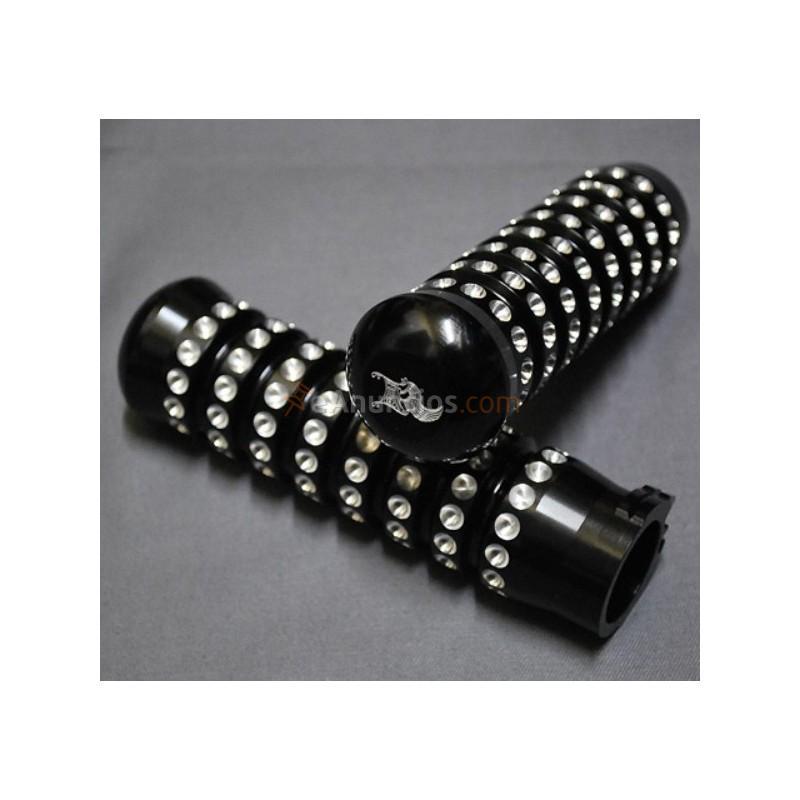 PUÑOS CYCLE KRAFT RIBBED NEGRO PARA HARLEY DAVIDSON 73-12