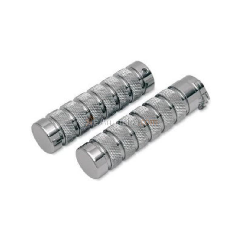 PUÑOS HARLEY DAVIDSO 84-UP ELITE CHROME KNURLED NOTCH