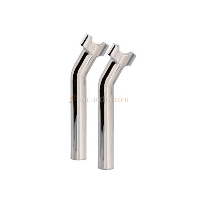 TORRETAS WILD 1 CON RETROCESO CROMADA 9.5 PARA HARLEY DAVIDSON