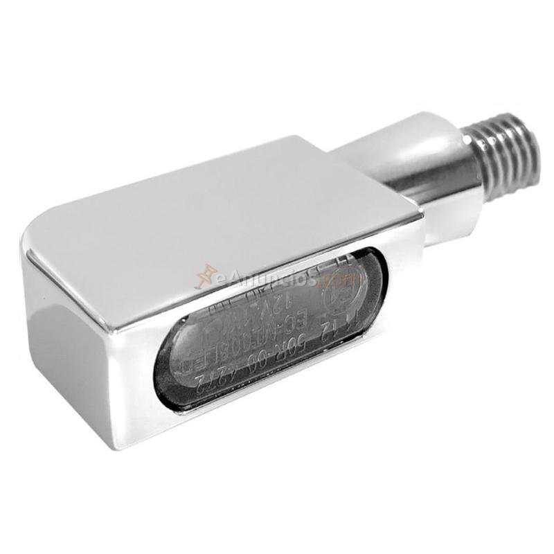 INTERMITENTES SMD LED HEINZBIKES MICRO BLOKK CON LUZ DE FRENO Y POSICIÓN CROMADO