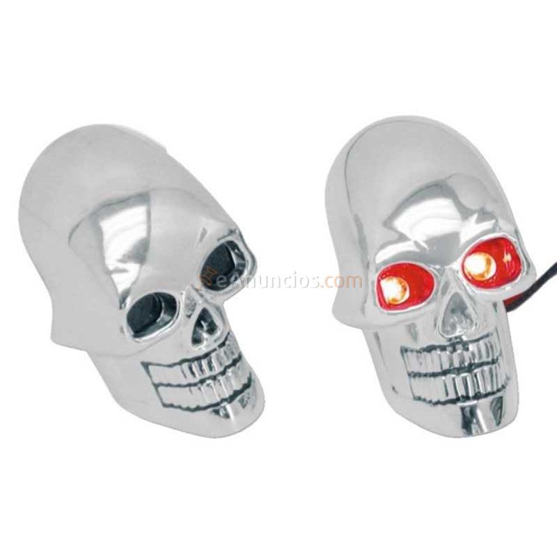 INTERMITENTES LED CALAVERA CROMADO