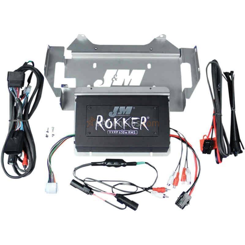 KIT AMPLIFICADOR DE 4 CANALES J&M ROKKER™ 630W PARA HARLEY DAVIDSON FLHX 14-17
