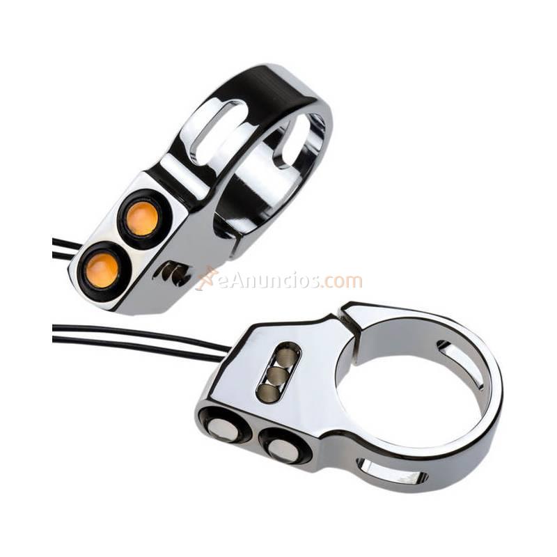 INTERMITENTE LED RAT STYLE CROMADOAMBAR HORQUILLAS 49MM