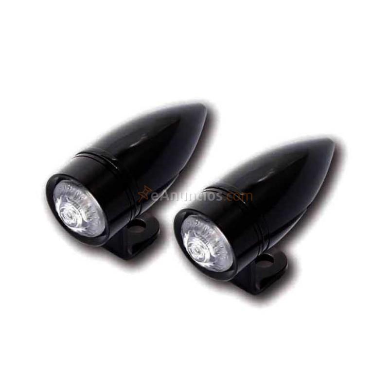 INTERMITENTES LED MONO II NEGRO CON SOPORTE