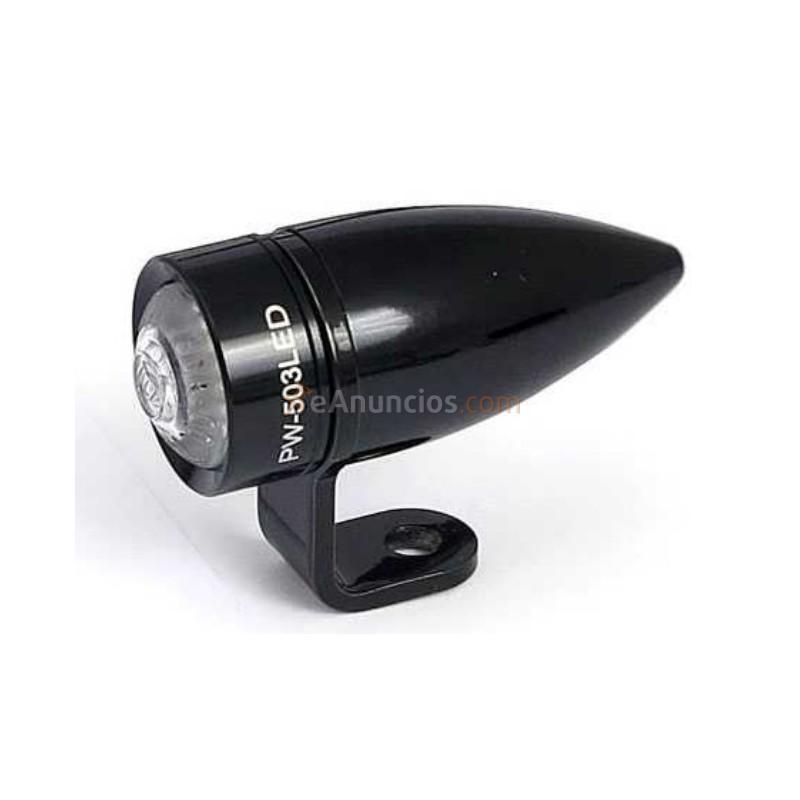PILOTO TRASERO LED MONO II NEGRO CON SOPORTE