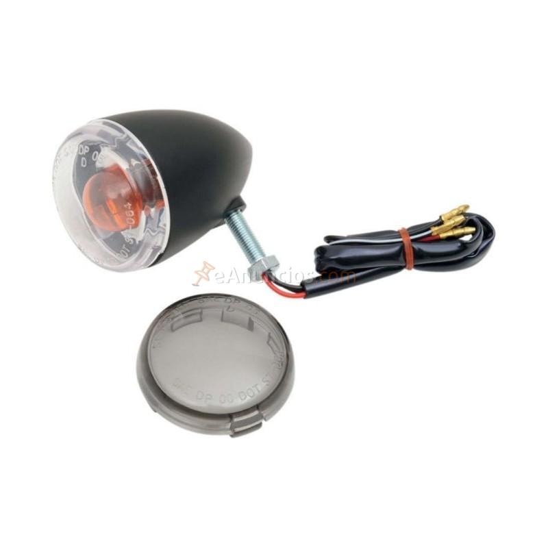 INTERMITENTE TRASERO BULLET NEGRO MATE DOBLE FILAMENTO HARLEY DAVIDSON