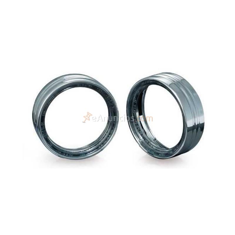 ANILLOS EMBELLECEDORES CROMADOS FARO AUX. 4 12 HARLEY DAVIDSON TOURING 62-17