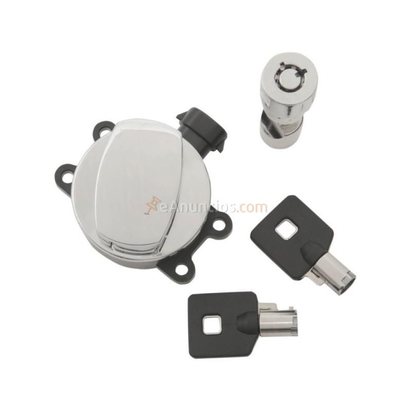 LLAVE DE CONTACTO CROMADA CON BLOQUEO HARLEY FLS,FLST 11-15