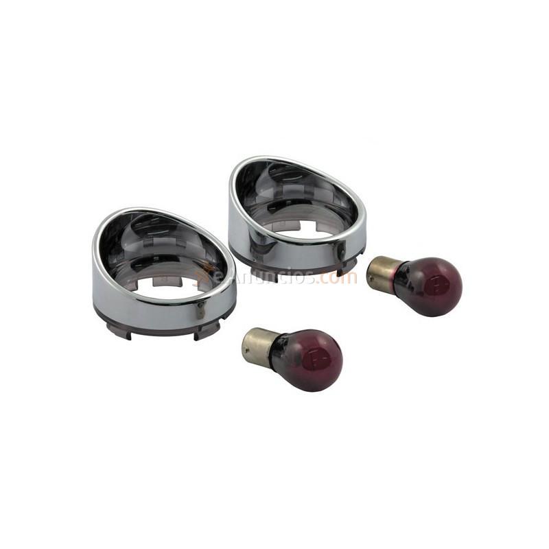 LENTE INTERMITENTE AHUMADA CON LAMPARA ROJA Y VISERA HARLEY DAVIDSON 11-17