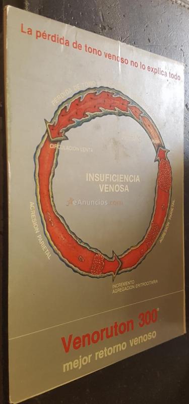 Venoruton 300, mejor retorno venoso. Insuficiencia venosa. Es una sola hoja de ejercicios físicos para pacientes con problemas venosos de los miembros inferiores. Tiene 23 hojas pero todas son la misma, se ve que para repartir cuando se recetara el Venoru