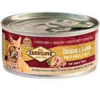 Carnilove feline adult pollo cordero lata 100