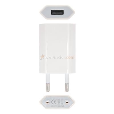 Mini Cargador Usb Para Ipod Iphone,5V-1A, Blanco, original de la marca Nanocable