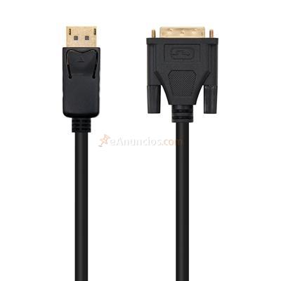 Cable conversor Dp a Dvi negro, 3m, original de la marca Nanocable