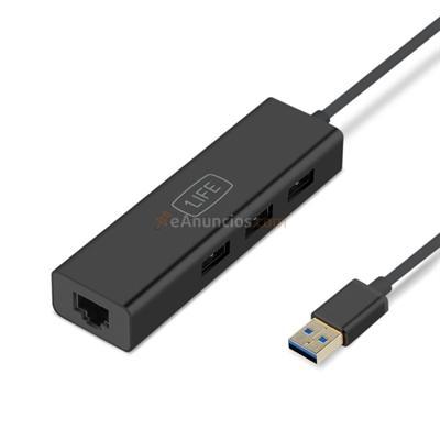 1Life Hub Usb 3. 0 con 3 puertos Lan Rj45, original de la marca 1Life