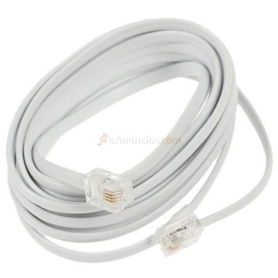 Gembird Cable Telefónico 6P4C Rj11 MM 3Mts Blanco, original de la marca Gembird