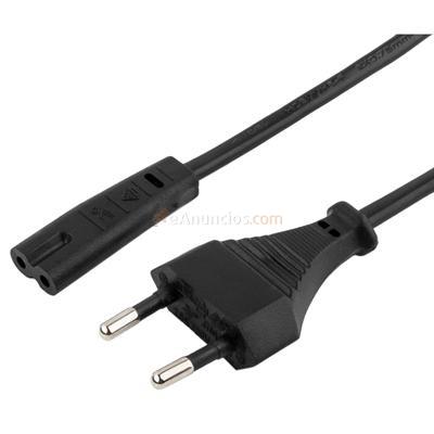 Gembird Cable Alimentación Euro 2pin C7 1. 8M Negro, original de la marca Gembird