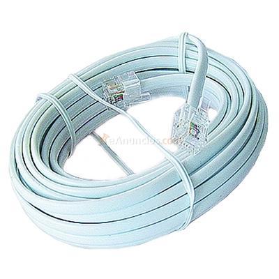 Gembird Cable Telefónico 6P4C Rj11 MM 5Mts Blanco, original de la marca Gembird