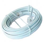 Gembird Cable Telefónico 6P4C Rj11 MM 5Mts Blanco, original de la marca Gembird