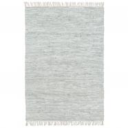 vidaXL Alfombra Chindi tejida a mano cuero 120x170 cm gris claro