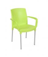 Sillón de aluminio y resina clara