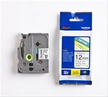 Brother tape12mm black on white f p-touch tze