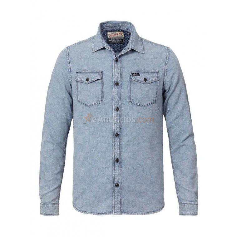 CAMISA MANGA LARGA AZUL SIL402