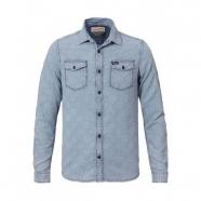 CAMISA MANGA LARGA AZUL SIL402