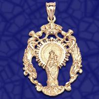 Medallas virgen pilar en oro y plata