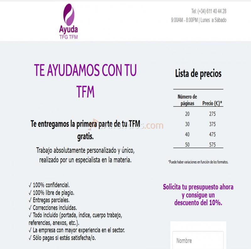 Te ayudamos con tu TFG, TFM y Tesis doctoral