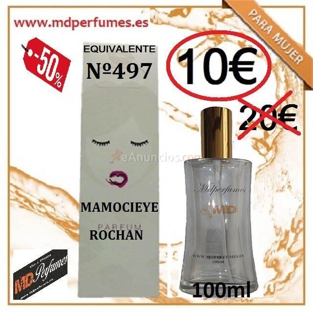 Perfume mujer ,Equivalente n497 Mamocieye Rochan 100ml