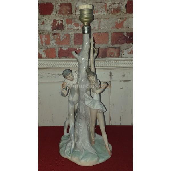 Lámpara de lladró bailarina y arlequín