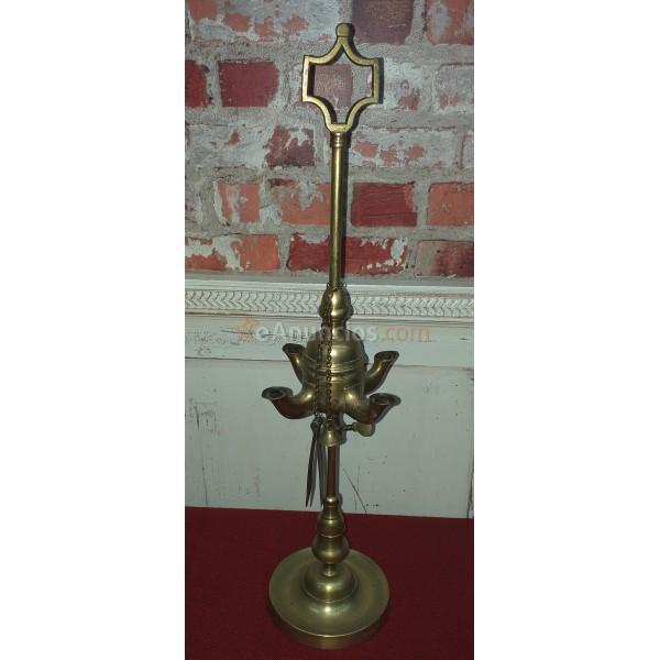 Quinqué de bronce 4 puntos de luz siglo xix