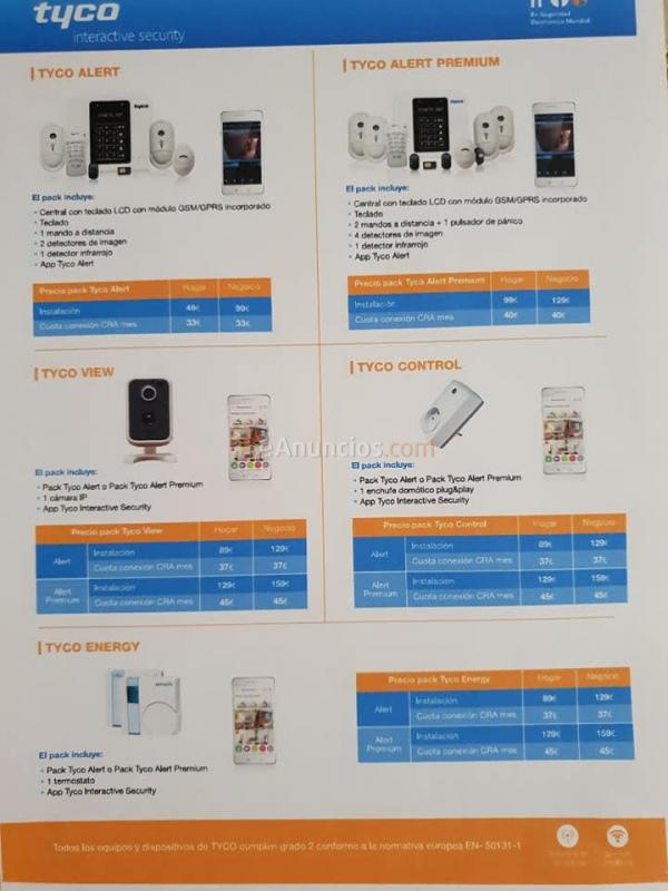 Alarmas tyco hogar y negocio